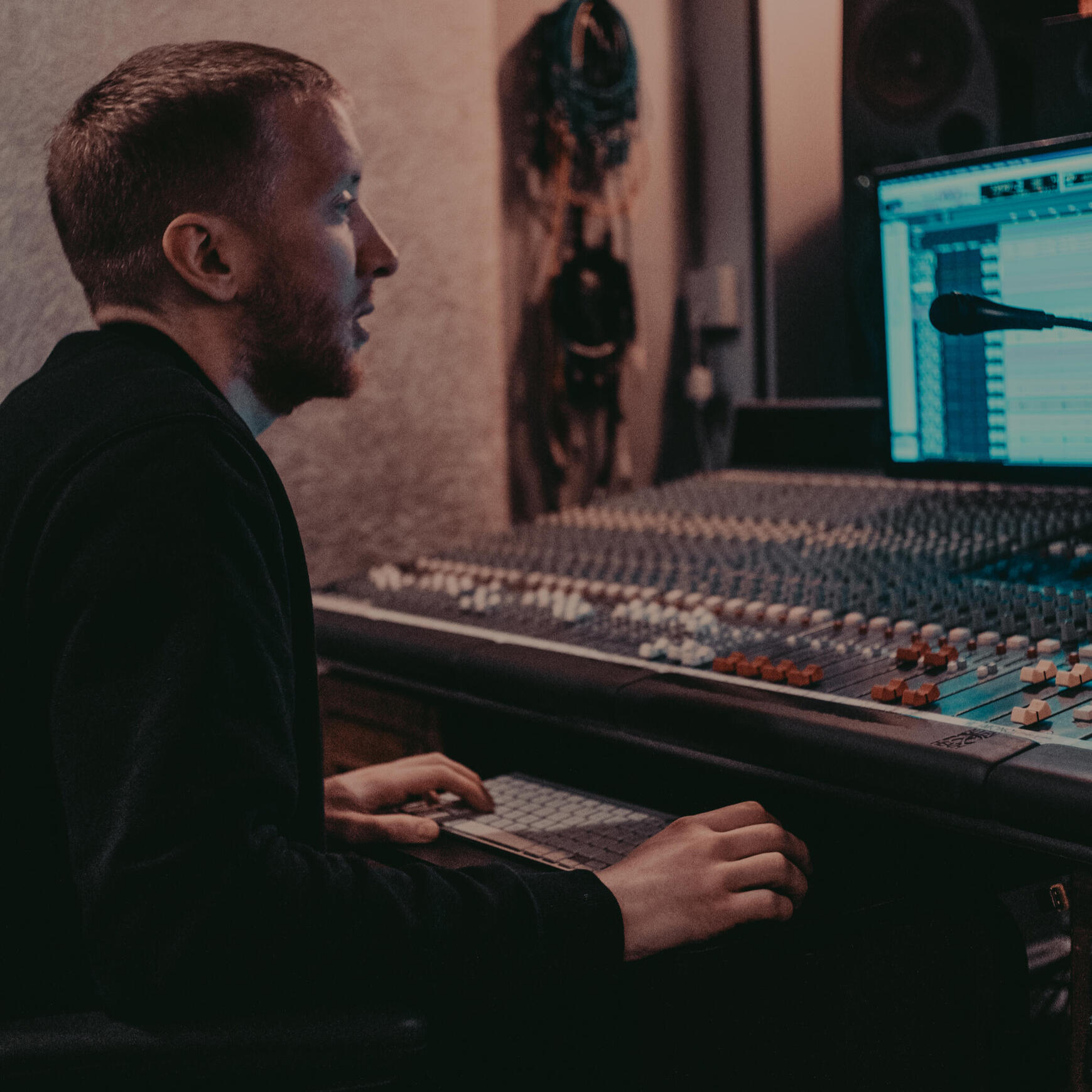 Andy Mallaby in the studio